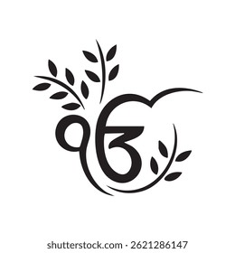Ek Onkar Symbol with Floral Design