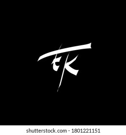 EK Signature initial logo template vector