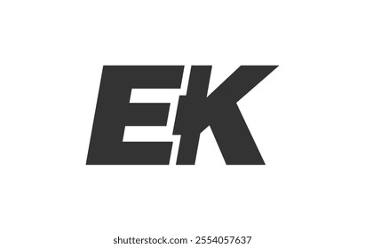 EK Techno Editable Font Logo For Corporate Branding. Bold, Futuristic Design With Unique Typographic Ideas. Minimal Custom Type And Dynamic Letter Variations For Promotion, Printing, And Book Titles