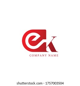 EK vector Logo editable with Adobe Illustrator