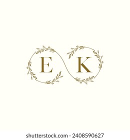 EK wedding infinity in elegant monogram with high quality professional design that will print well