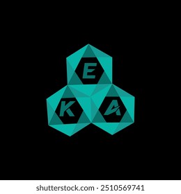 EKA creative minimalist letter logo. EKA unique vector initials alphabet letter logo design
