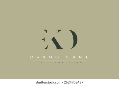 Diseño de logotipo de letra abstracta EKD. Este logotipo está diseñado por tres letras abstractas.