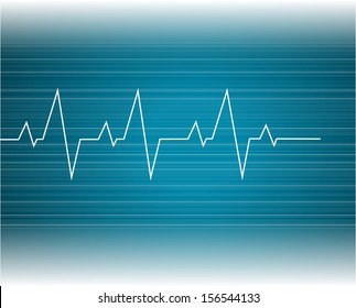 EKG Abstract heart beats cardiogram illustration - vector.