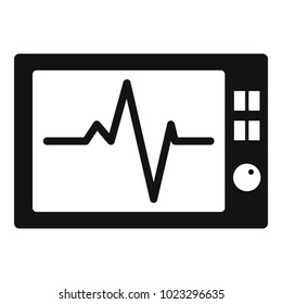 Ekg icon. Simple illustration of ekg vector icon for web