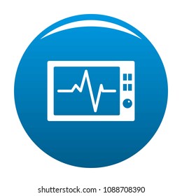Ekg icon. Simple illustration of ekg vector icon for any design blue
