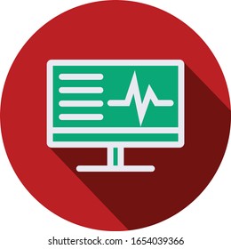 Ekg icon. Simple illustration of ekg vector icon for hospital signage
