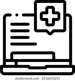 EKG icon. Thin Linear Style Design Isolated On White Background