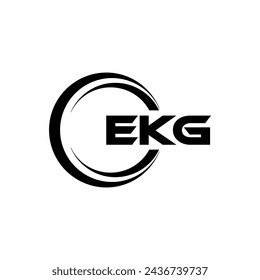 EKG Letter Logo Design, Inspiration for a Unique Identity. Modern Elegance and Creative Design. Watermark Your Success with the Striking this Logo.