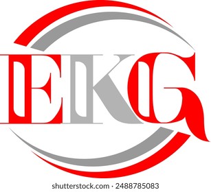 Logotipo del ECG, logotipo delantero, logotipo elegante, logotipo lucrativo