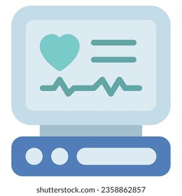 Icono de máquina EKG, para web, aplicación, infografía, etc