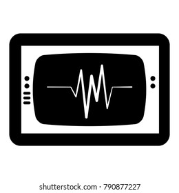 Ekg Monitor Isolated Icon