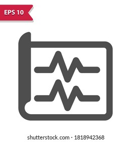 EKG Result Icon. Professional, pixel perfect icon, EPS 10 format.