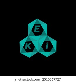 EKI creative minimalist letter logo. EKI unique vector initials alphabet letter logo design
