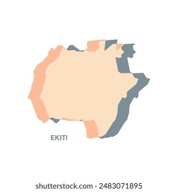 Ekiti Map - World Map International vector template. Nigeria region silhouette vector illustration