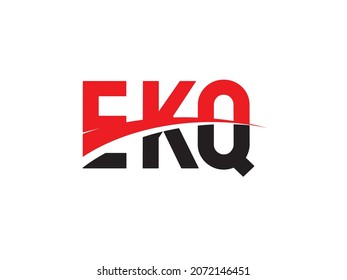EKQ Letter Initial Logo Design Vector Illustration