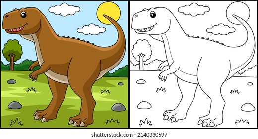 Ekrixinatosaurus Dinosaur Animal Coloring Page