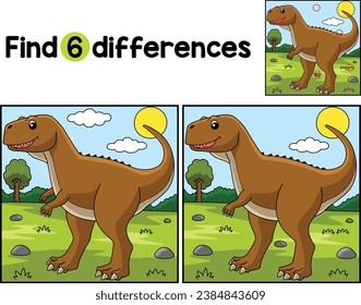 Ekrixinatosaurus Dinosaur Encuentra Las Diferencias