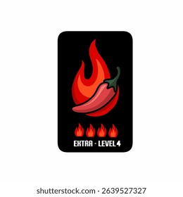 Ekstra Chili Pepper Level 4 Spicy Heat Badge
