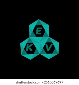 EKV creative minimalist letter logo. EKV unique vector initials alphabet letter logo design
