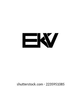 ekv typography letter monogram logo design