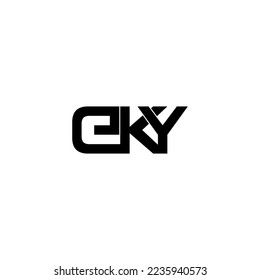 eky typography letter monogram logo design