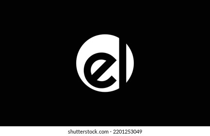 EL abstract initial monogram letter alphabet logo design