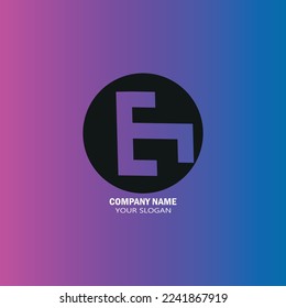 Diseño del logotipo de la marca EL del vector