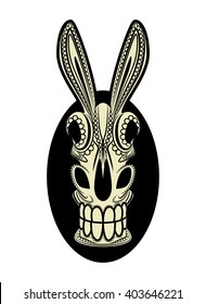 El Burro Dia de los Muertos Donkey Skull Vector Mexican Mule