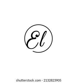 EL circle feminine concept initial logo best for beauty and fashion