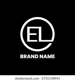 Diseño inicial del logotipo de la letra del círculo EL