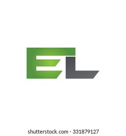 EL company linked letter logo green