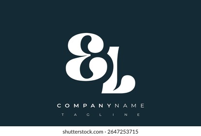 EL Creative Abstract Typography Logo Design. Elegant logo combining bold typography and creative shapes, ideal for branding and identity solutions.