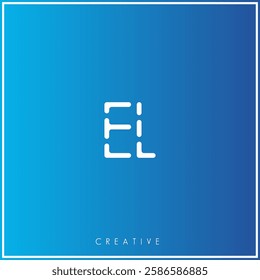 EL Creative Premium Vector latter logo design. Creative Logo. Elegant leaves.  modern design. Vector Illustration logo. Creative Minimal feminine monogram and logo.