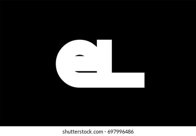 EL E L letter logo combination alphabet vector creative company icon design template modern  black white bold