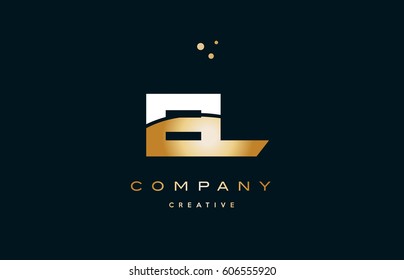 el e l  white yellow gold golden metal metallic luxury alphabet company letter logo design vector icon template