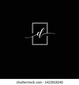 EL handwriting initial logo template vector.