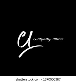 eL handwritten logo for identity