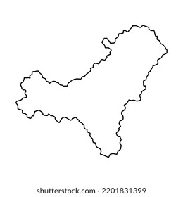 Mapa de la isla El Hierro, región de España. Ilustración vectorial.