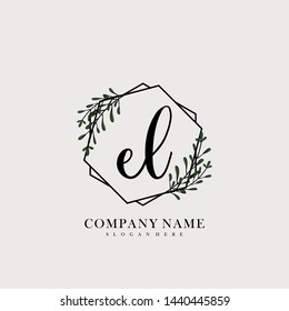 EL Initial beauty floral logo template