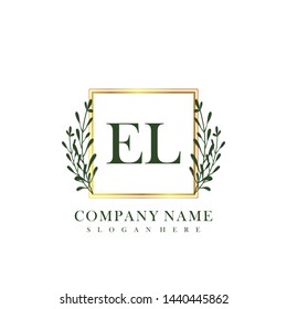 EL Initial beauty floral logo template