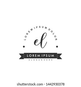 EL Initial beauty monogram logo vector