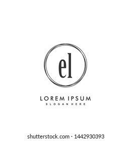 EL Initial beauty monogram logo vector
