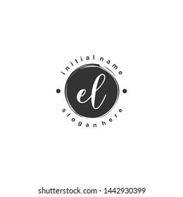 EL Initial beauty monogram logo vector