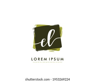 EL Initial Beauty-Monogramm-Logo, Vektorgrafik