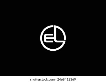 EL Initial circle logo template vector. EL logo design vector template. Letter EL and LE logo design vector template. EL Modern Letter Logo Design