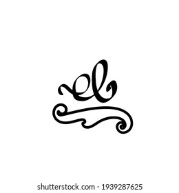 el initial handwriting logo for identity