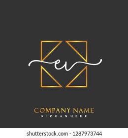 EL Initial Handwriting logo template vector