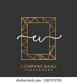 EL Initial Handwriting logo template vector