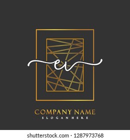 EL Initial Handwriting logo template vector